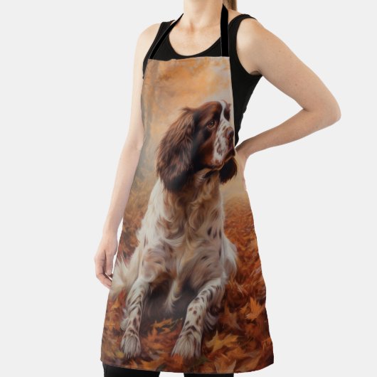 Springer Spaniel im Herbst Leaves Fall Inspiriert Schürze (InSitu)