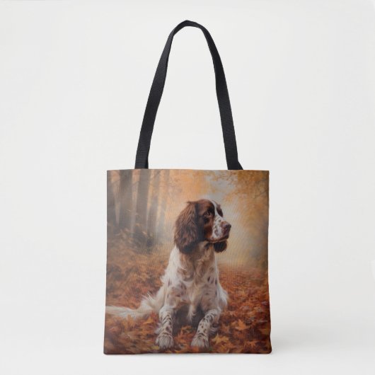Springer Spaniel im Herbst Leaves Fall Inspiriert Tasche (Vorderseite)