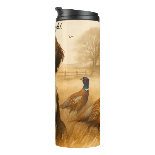 Springer Spaniel Jagdhund mit Fasaniern Thermosbecher (Nach rechts gedreht)