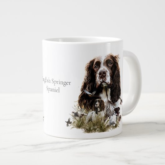 Springer Spaniel Jumbo-Tasse (Vorderseite Rechts)