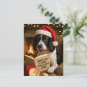 Springer Spaniel 'Käse-Steuer' Weihnachtskarte Postkarte (Stehend Vorderseite)