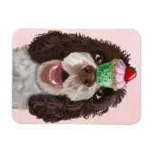 Springer Spaniel mit Cupcake 2 Magnet (Horizontal)