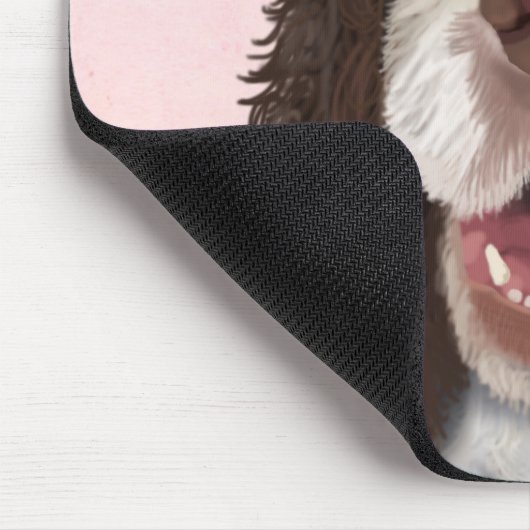 Springer Spaniel mit Cupcake 2 Mousepad (Ecke)