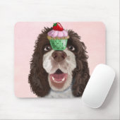 Springer Spaniel mit Cupcake 2 Mousepad (Mit Mouse)