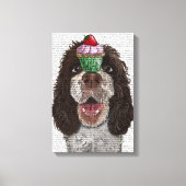 Springer Spaniel mit Cupcake Leinwanddruck (Vorderseite)