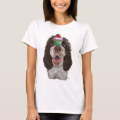 Springer Spaniel mit Cupcake T-Shirt (Vorderseite)