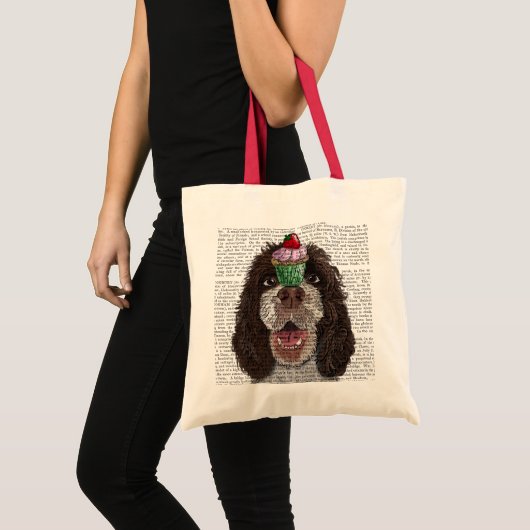 Springer Spaniel mit Cupcake Tragetasche (Vorderseite (Produkt))