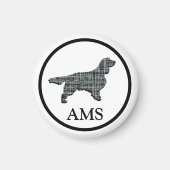 Springer Spaniel Niedlich Pet Hund Silhouette Y&B  Magnet (Vorne)