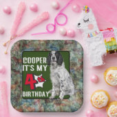 Springer Spaniel Personalisiertes 4. Party Pappteller (Party)