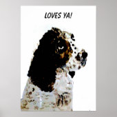 Springer Spaniel Pet Portrait Custom Poster (Vorne)