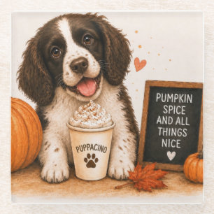 Springer Spaniel Pumpkin Spice Puppaccino Glasuntersetzer