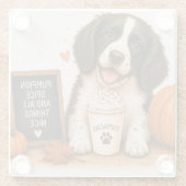 Springer Spaniel Pumpkin Spice Puppaccino Glasuntersetzer (Rückseite)