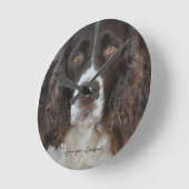 Springer Spaniel Round Wall Clock Runde Wanduhr (Winkel)