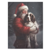 Springer Spaniel Santa Claus Festive Christmas Tischdecke (Vorderseite)