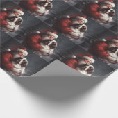 Springer Spaniel Santa Claus Festliche Weihnachten Geschenkpapier (Ecke)