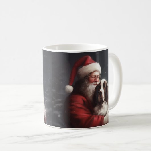 Springer Spaniel Santa Claus Festliche Weihnachten Kaffeetasse (VorderseiteRechts)