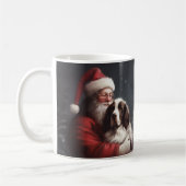 Springer Spaniel Santa Claus Festliche Weihnachten Kaffeetasse (Links)