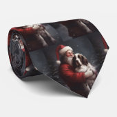 Springer Spaniel Santa Claus Festliche Weihnachten Krawatte (Gerollt)