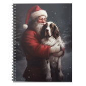 Springer Spaniel Santa Claus Festliche Weihnachten Notizblock (Vorderseite)