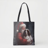 Springer Spaniel Santa Claus Festliche Weihnachten Tasche (Vorderseite)