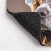 Springer Spaniel trägt eine Duschhaube Mousepad (Ecke)