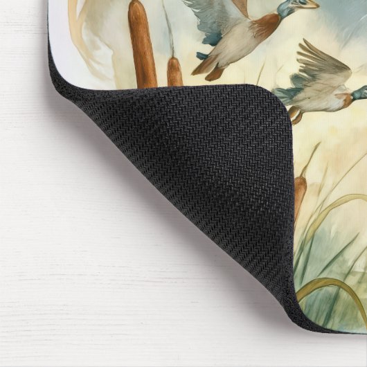 Springer Spaniel und Mallard Duck Doppelexposition Mousepad (Ecke)