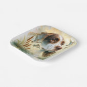 Springer Spaniel und Mallard Duck Doppelexposition Pappteller (Gewinkelt)