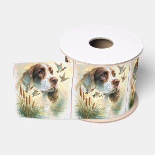 Springer Spaniel und Mallard Duck Doppelexposition Ripsband