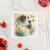 Springer Spaniel und Mallard Duck Doppelexposition Serviette (Beispiel)