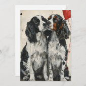 Springer Spaniel Valentinstag Feiertagskarte (Vorne/Hinten)