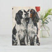 Springer Spaniel Valentinstag Feiertagskarte (Stehend Vorderseite)