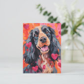 Springer Spaniel Valentinstag Postkarte (Stehend Vorderseite)