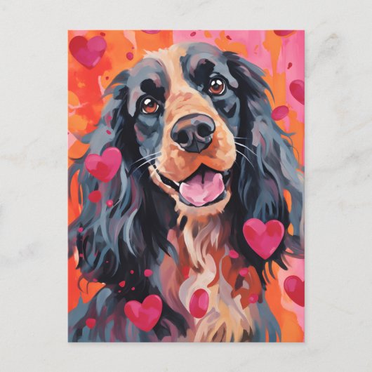 Springer Spaniel Valentinstag Postkarte (Vorderseite)