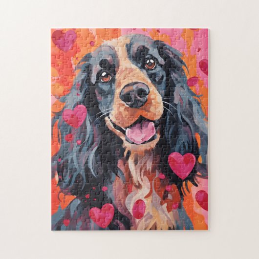 Springer Spaniel Valentinstag Puzzle (Vertikal)