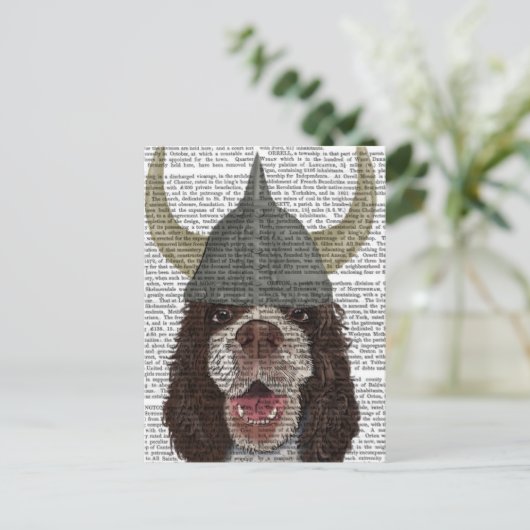 Springer Spaniel Viking Postkarte (Stehend Vorderseite)