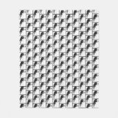 Springer Spaniel Vintag Dog Art Fleecedecke (Vorderseite)