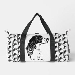 Springer Spaniel Vintage-Hundekunst Personalized Duffle Bag