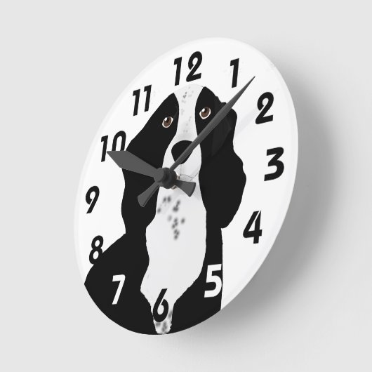 Springer Spaniel Wall Clock Runde Wanduhr (Winkel)
