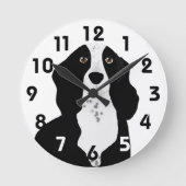 Springer Spaniel Wall Clock Runde Wanduhr (Vorderseite)