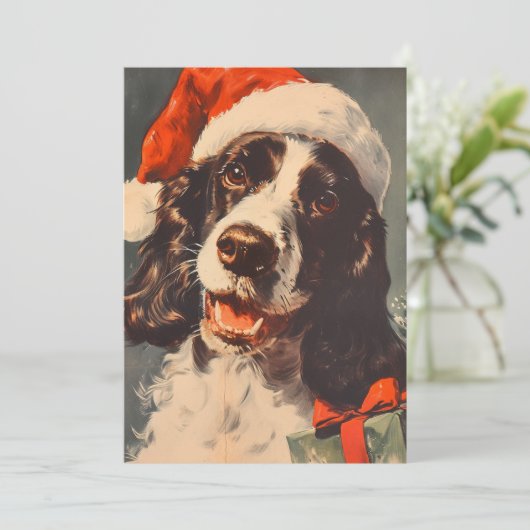 Springer Spaniel Weihnachten (Stehend Vorderseite)