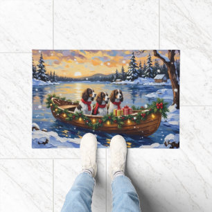 Springer Spaniel Weihnachtsboot Urlaub Fußmatte