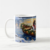 Springer Spaniel Weihnachtsboot Urlaub Kaffeetasse (Links)
