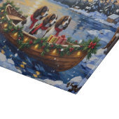 Springer Spaniel Weihnachtsboot Urlaub Schneidebrett (Ecke)