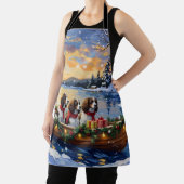 Springer Spaniel Weihnachtsboot Urlaub Schürze (InSitu)