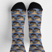 Springer Spaniel Weihnachtsboot Urlaub Socken (Oben)