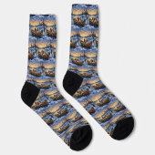 Springer Spaniel Weihnachtsboot Urlaub Socken (Rechts)