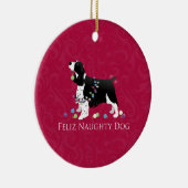 Springer Spaniel Weihnachtsdesign Keramik Ornament (Rechts)