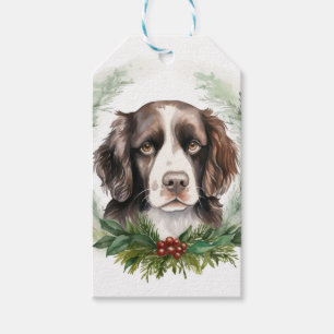 Springer-Spaniel-Weihnachtskranz Festlicher Hund Geschenkanhänger
