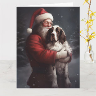 Springer Spaniel Weihnachtsmann Festive Weihnachte Karte