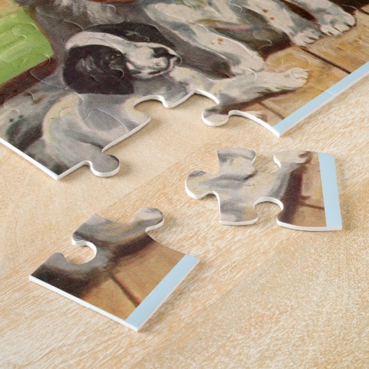 Springer Spanielmamma und -welpen Puzzle (Seite)